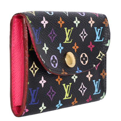 Monogram Multicolor Business Card Holder Wallet