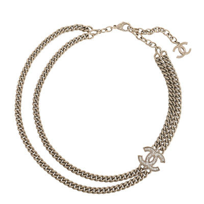 CC Logo Pendant Necklace Metal