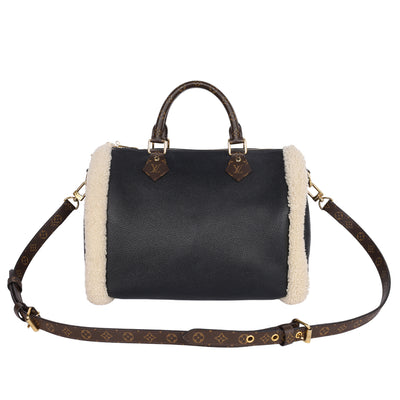 Calfskin Monogram Teddy Speedy Bandouliere 30 Black