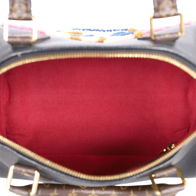 Calfskin Monogram Teddy Speedy Bandouliere 30 Black