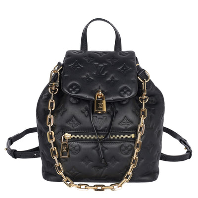 Lambskin Embossed Monogram Coussin Backpack