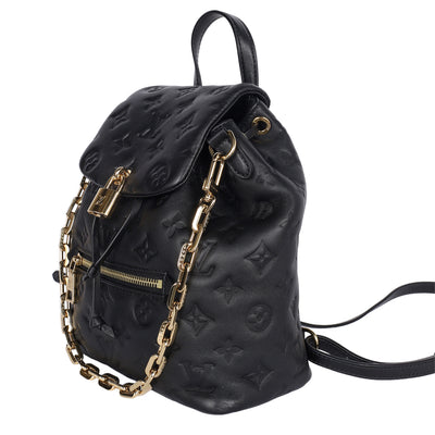 Lambskin Embossed Monogram Coussin Backpack
