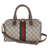 GG Supreme Monogram Web Medium Ophidia Top Handle Bag