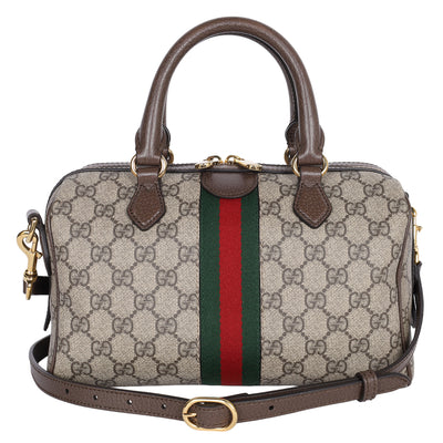 GG Supreme Monogram Web Medium Ophidia Top Handle Bag