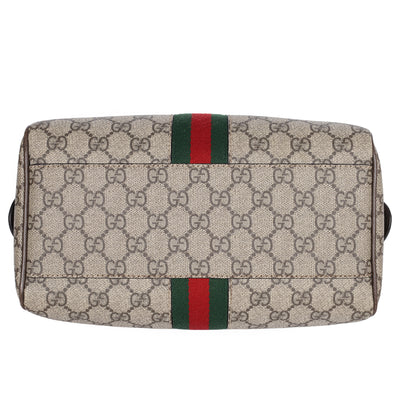 GG Supreme Monogram Web Medium Ophidia Top Handle Bag