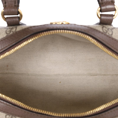 GG Supreme Monogram Web Medium Ophidia Top Handle Bag