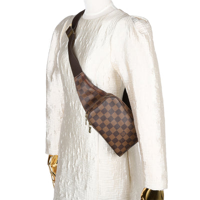 Geronimos Damier Ebene Brown Body Bag Waist Bag