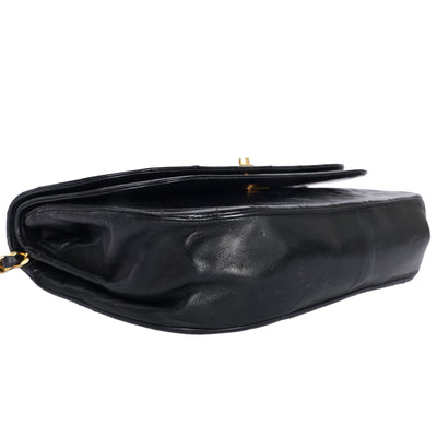Double Flap Quilted Lambskin Leather Shoulder Bag
