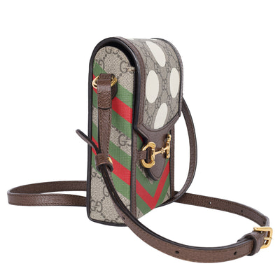 Gucci GG Supreme Geometric Mini Horsebit 1955 Crossbody Bag