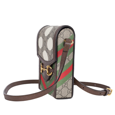 Gucci GG Supreme Geometric Mini Horsebit 1955 Crossbody Bag