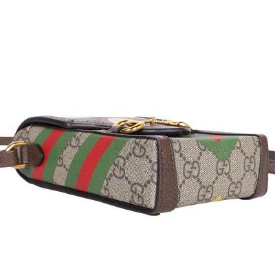 Gucci GG Supreme Geometric Mini Horsebit 1955 Crossbody Bag