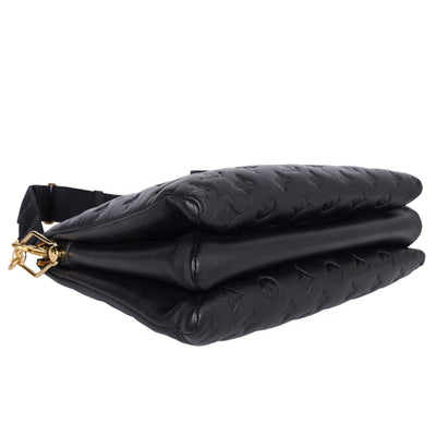 Coussin Handbag MM Monogram Embossed Black