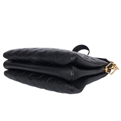 Coussin Handbag MM Monogram Embossed Black