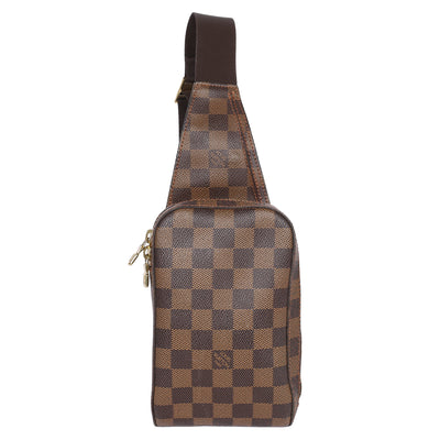 Geronimos Damier Ebene Brown Body Bag Waist Bag
