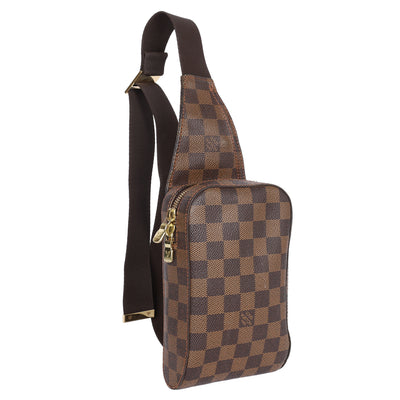 Geronimos Damier Ebene Brown Body Bag Waist Bag