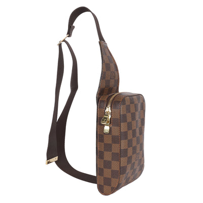 Geronimos Damier Ebene Brown Body Bag Waist Bag