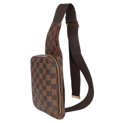 Geronimos Damier Ebene Brown Body Bag Waist Bag