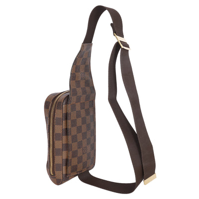 Geronimos Damier Ebene Brown Body Bag Waist Bag