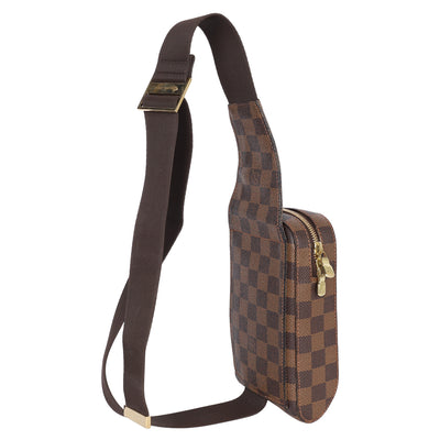 Geronimos Damier Ebene Brown Body Bag Waist Bag