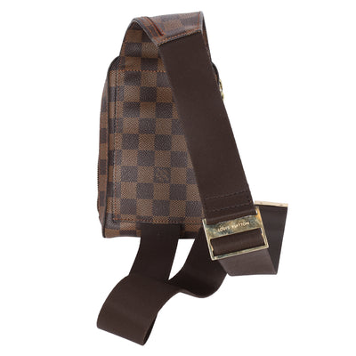 Geronimos Damier Ebene Brown Body Bag Waist Bag