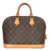 Alma Monogram Canvas Leather Satchel