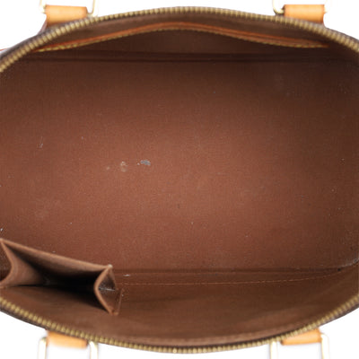 Alma Monogram Canvas Leather Satchel