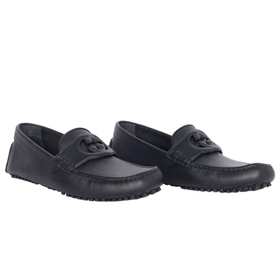 GG Leather Moccasin Driver Loafers Leather