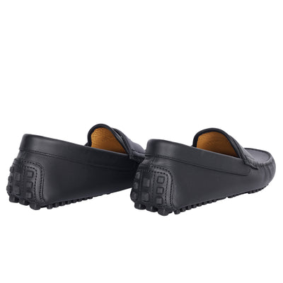 GG Leather Moccasin Driver Loafers Leather
