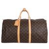 Keepall 55 Monogram Canvas Duffle Travel Bag Brown(Authentic Pre-Owned)