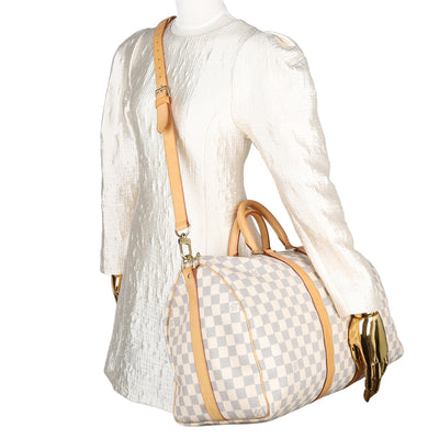 Damier Azur Keepall 45 Bandouliere Duffle Bag