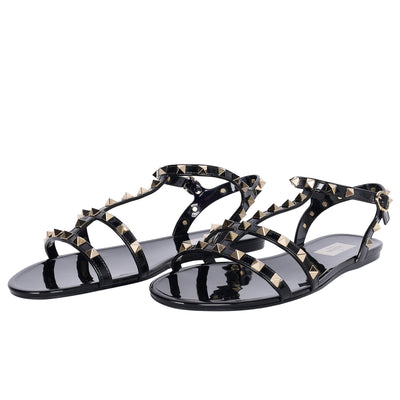 PVC Jelly Rockstud Caged Sandals 41