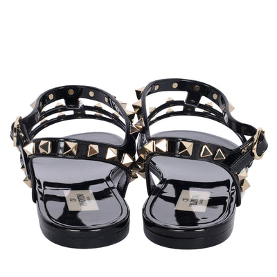 PVC Jelly Rockstud Caged Sandals 41