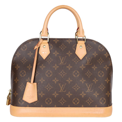 Monogram Alma Canvas Leather Satchel