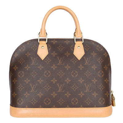 Monogram Alma Canvas Leather Satchel