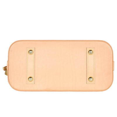 Monogram Alma Canvas Leather Satchel