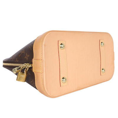 Monogram Alma Canvas Leather Satchel