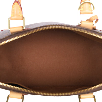 Monogram Alma Canvas Leather Satchel
