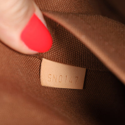 Monogram Alma Canvas Leather Satchel