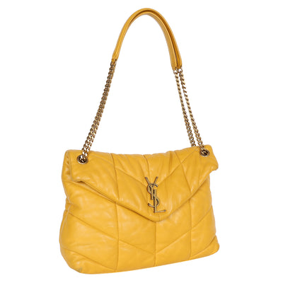 Medium Loulou Leather Puffer