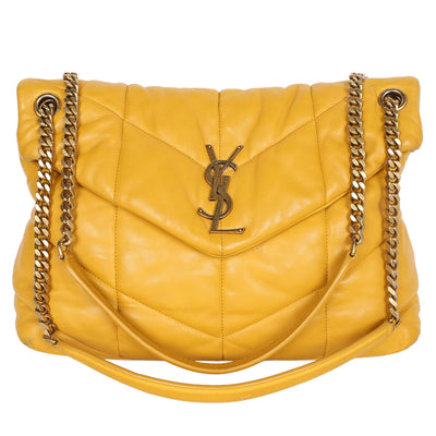 Medium Loulou Leather Puffer