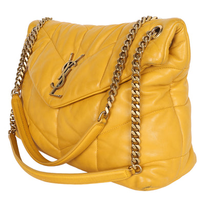 Medium Loulou Leather Puffer