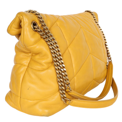 Medium Loulou Leather Puffer
