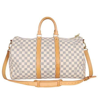 Damier Azur Keepall 45 Bandouliere Duffle Bag