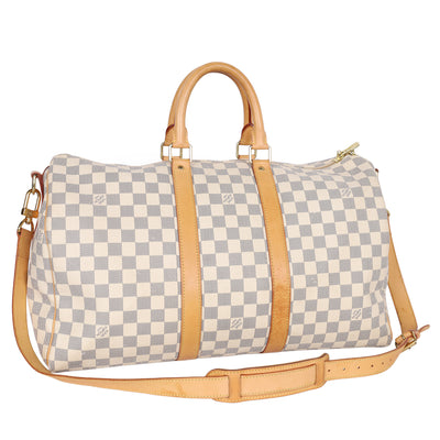Damier Azur Keepall 45 Bandouliere Duffle Bag