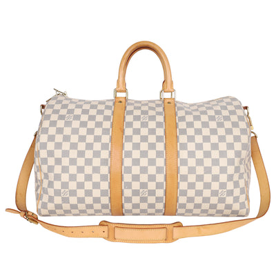 Damier Azur Keepall 45 Bandouliere Duffle Bag