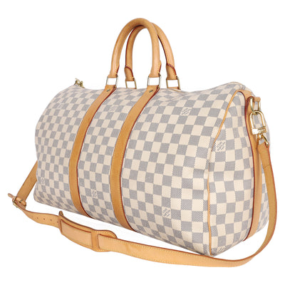 Damier Azur Keepall 45 Bandouliere Duffle Bag