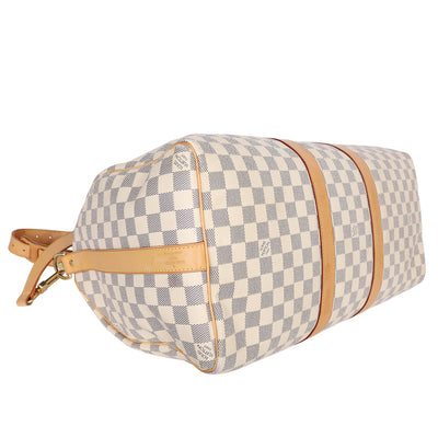 Damier Azur Keepall 45 Bandouliere Duffle Bag