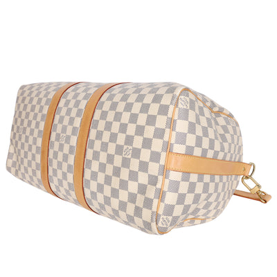 Damier Azur Keepall 45 Bandouliere Duffle Bag