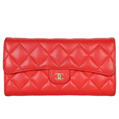 Caviar Quilted Large Flap Wallet