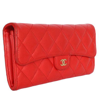 Caviar Quilted Large Flap Wallet